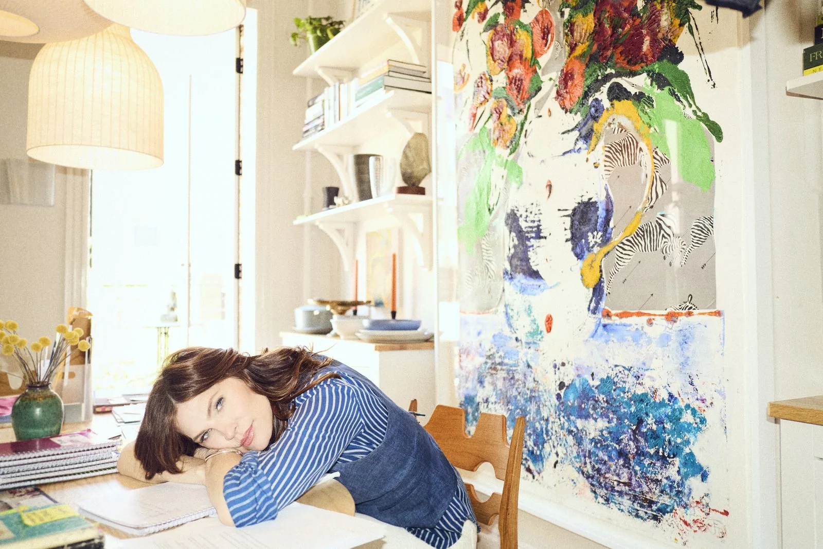 Tara Averill at her writing desk, photographed by Jesse Dittmar